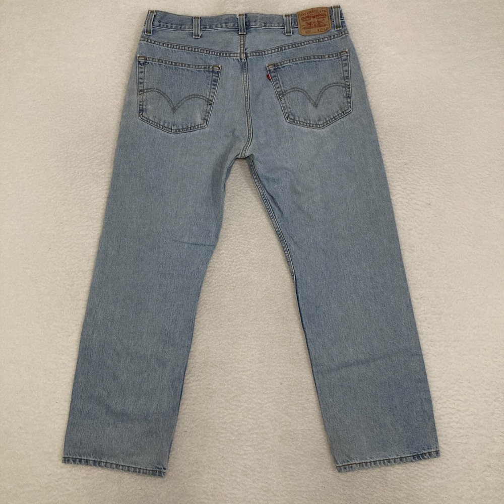 Vtg Levis 505 Jeans Mens Size 38x30 Light Wash Denim Regular Fit Pants Y2K